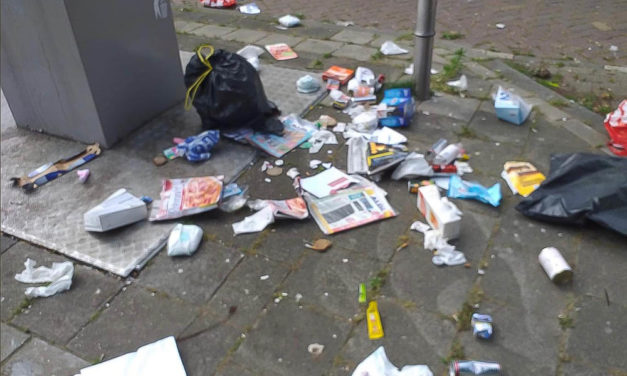 Afval in straatbeeld